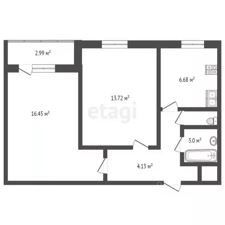 2-к кв. Москва Костромская ул., 10 (45.9 м) - Фото 1