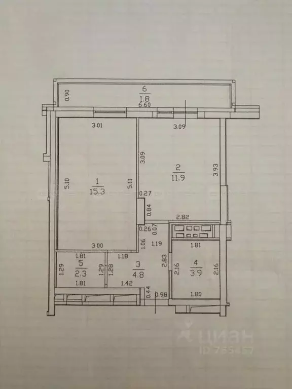 1-к кв. Татарстан, Казань ул. Ярышлар, 2Б (38.2 м) - Фото 2