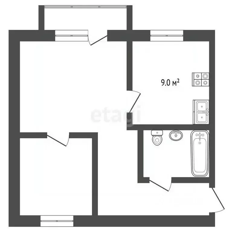 2-к кв. Владимирская область, Муром ул. Кирова, 21 (44.6 м) - Фото 2