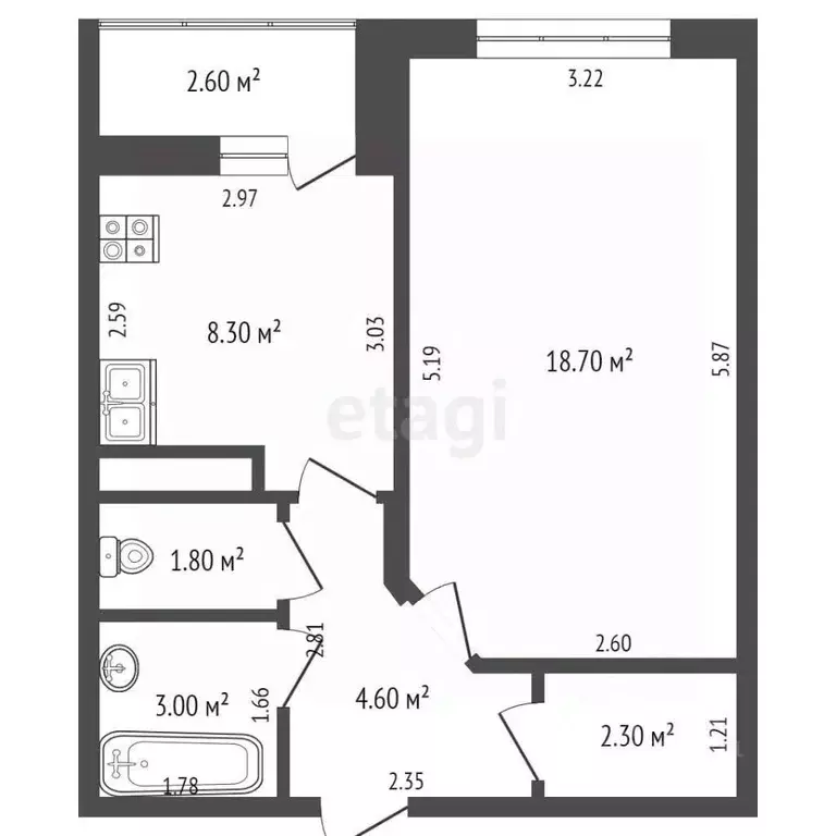 1-к кв. Ямало-Ненецкий АО, Новый Уренгой Строителей мкр, 5к5 (38.7 м) - Фото 1