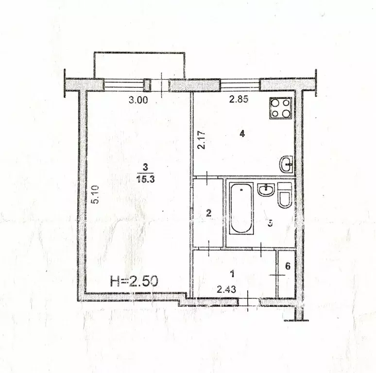 1-комнатная квартира: Волжский, улица Химиков, 6 (29.7 м) - Фото 0