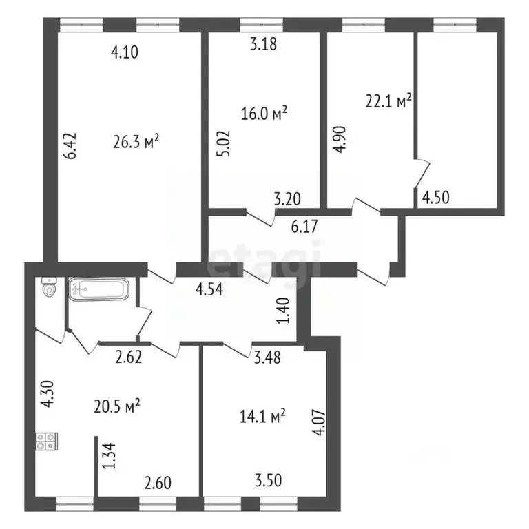 4-к кв. Санкт-Петербург Свечной пер., 27 (115.0 м) - Фото 1