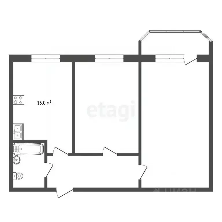 2-к кв. Ставропольский край, Пятигорск ул. Людкевича (68.4 м) - Фото 2