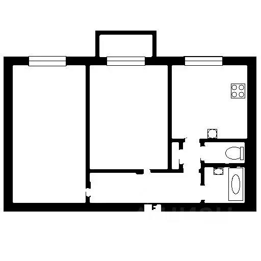 2-к кв. Омская область, Омск просп. Карла Маркса, 22 (58.7 м) - Фото 1