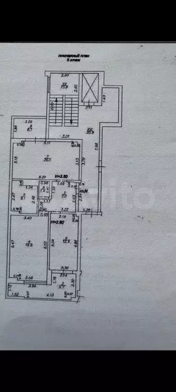 2-к. квартира, 74 м, 6/9 эт. - Фото 0