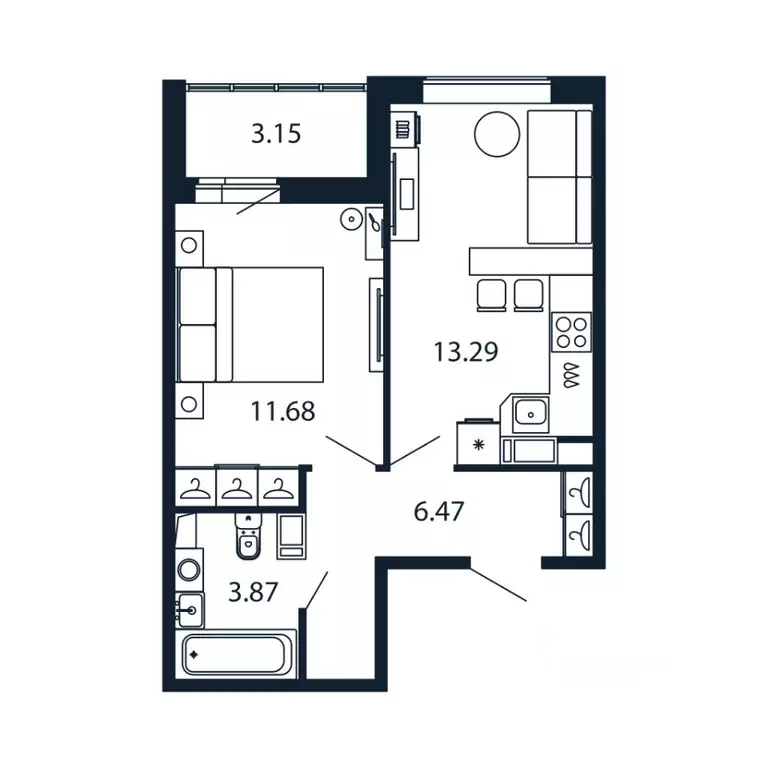 1-к кв. Ленинградская область, Мурино Всеволожский район, просп. ... - Фото 1