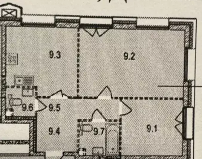2-к кв. Москва Эра жилой комплекс, 3 (65.0 м) - Фото 2