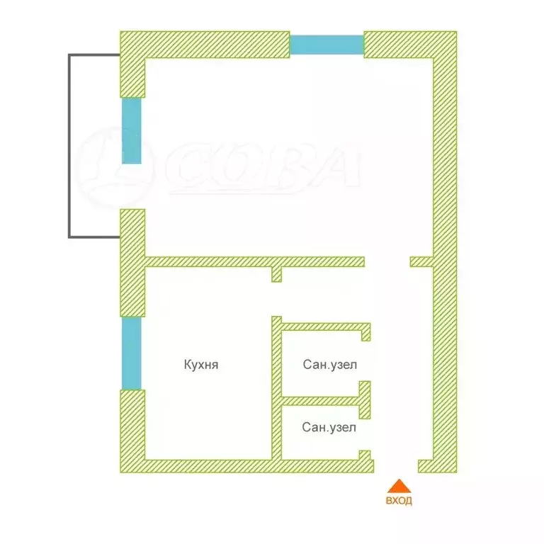 1-комнатная квартира: Боровский, Октябрьская улица, 4 (43.3 м) - Фото 1
