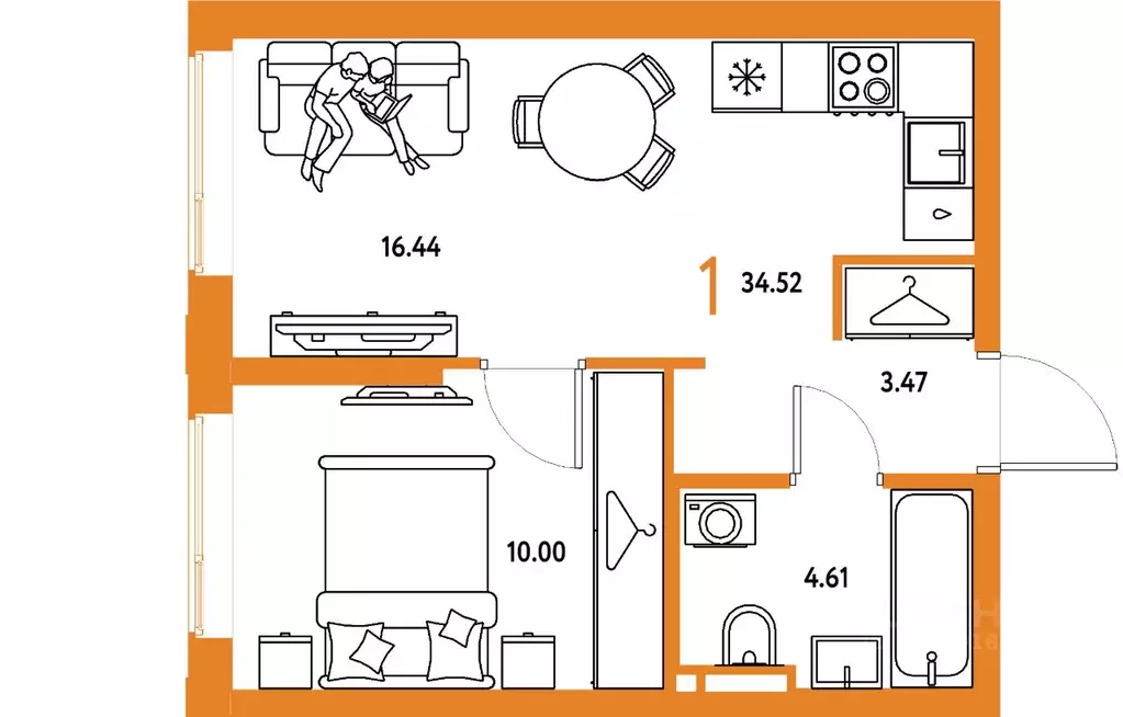 1-к кв. Свердловская область, Екатеринбург муниципальное образование, ... - Фото 1