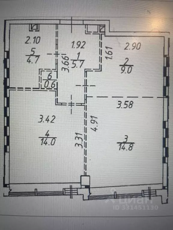 2-к кв. Москва Летниковская ул., 11к1 (50.0 м) - Фото 2