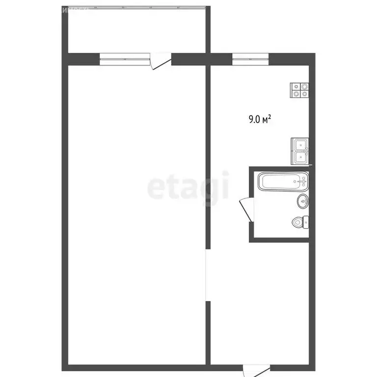 1-комнатная квартира: Талица, улица Ленина, 74 (35 м) - Фото 1