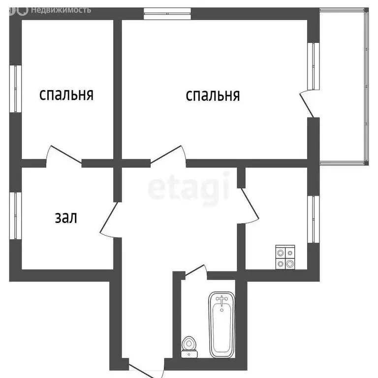 3-комнатная квартира: Пласт, Октябрьская улица, 68 (60 м) - Фото 1