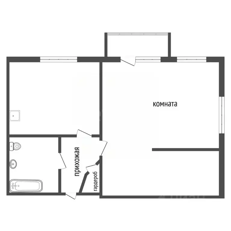 1-к кв. Красноярский край, Красноярск ул. Куйбышева, 97Г (48.3 м) - Фото 2