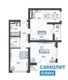 3-комнатная квартира: Сочи, микрорайон Бытха, Ясногорская улица, ... - Фото 1