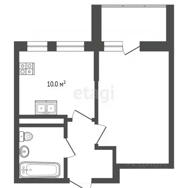 1-к кв. Ярославская область, Ярославль проезд 2-й Брагинский, 10 (35.0 ... - Фото 2