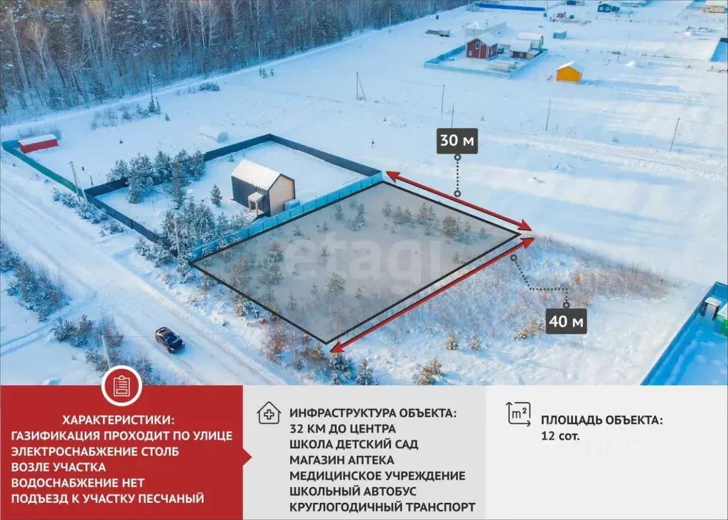 Участок в Тюменская область, Тюменский муниципальный округ, д. Якуши, ... - Фото 1