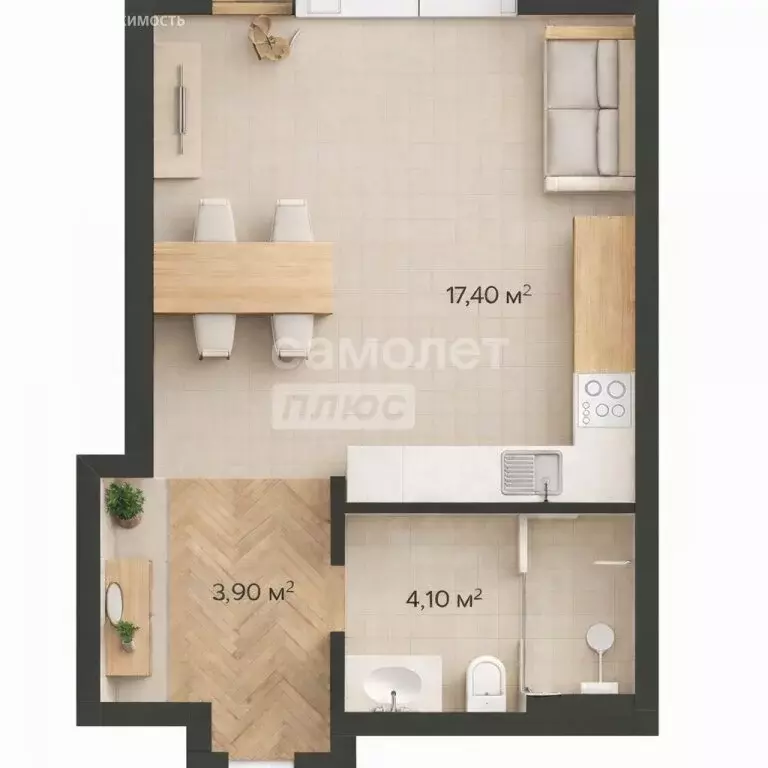 Квартира-студия: Москва, улица Борисовские Пруды, 1Ас12 (25.4 м) - Фото 1