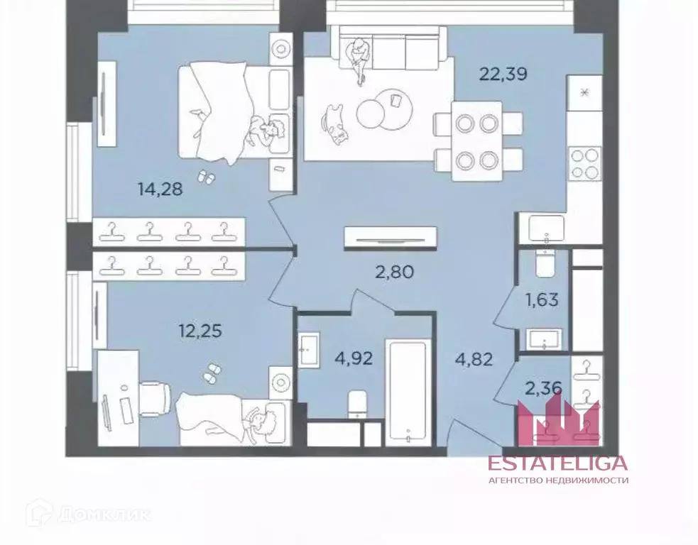 Продаётся 2-к квартира, 65.5 м - Фото 0