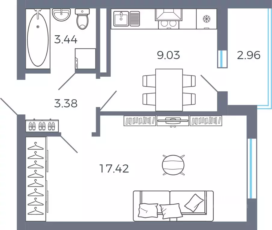 1-к кв. Самарская область, Волжский район, Черноречье с/пос, с. ... - Фото 1