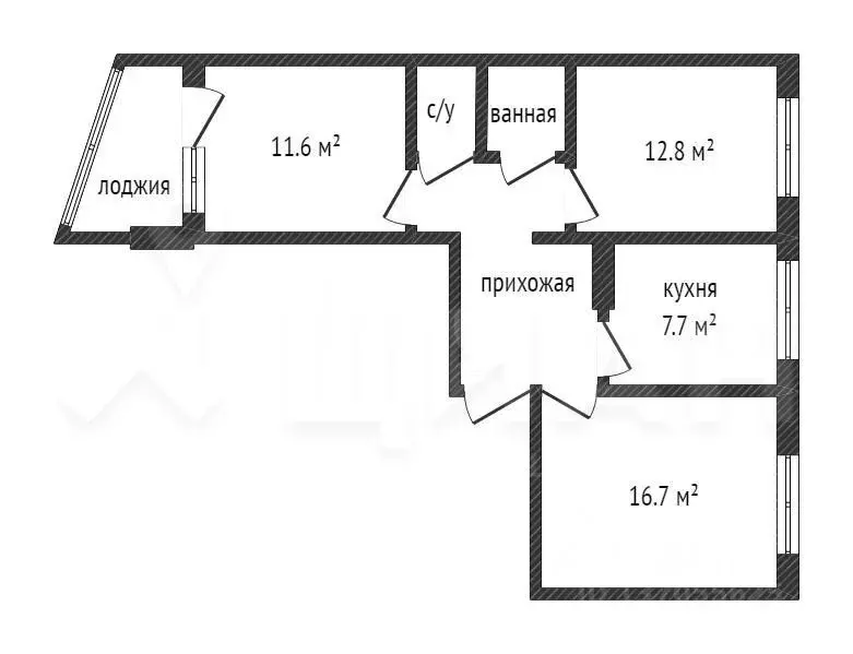 3-к кв. Татарстан, Казань Ломжинская ул., 5 (66.0 м) - Фото 2