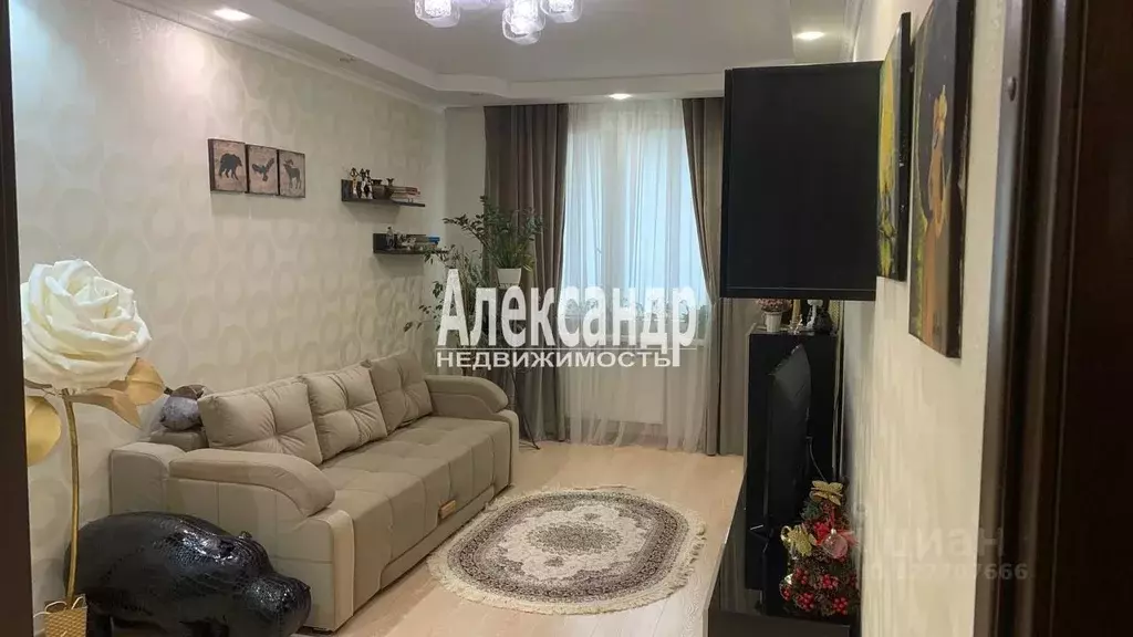 2-к кв. Санкт-Петербург ул. Русановская, 19к1 (57.1 м) - Фото 1