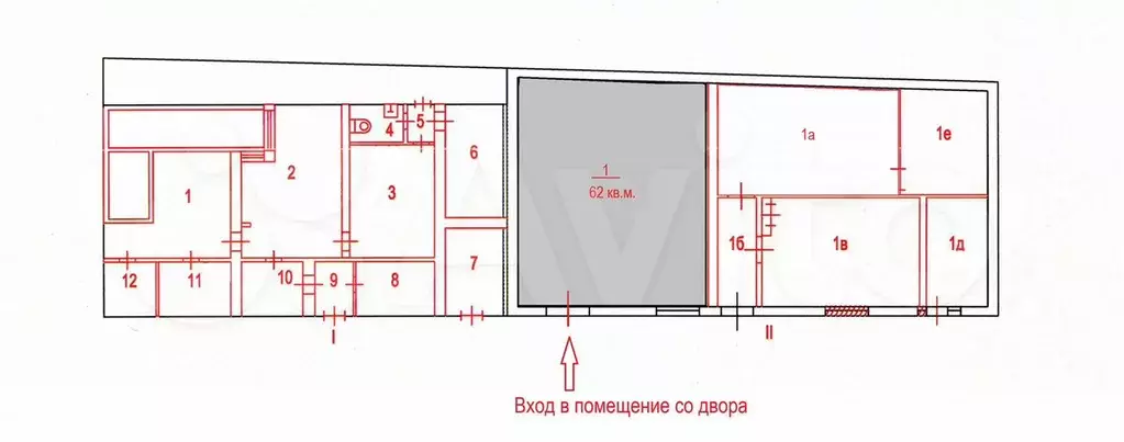 Свободного назначения, 62 м - Фото 0
