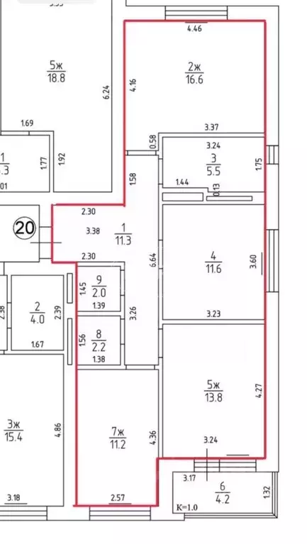 3-к кв. Калининградская область, Калининград ул. Станиславского, 14 ... - Фото 2
