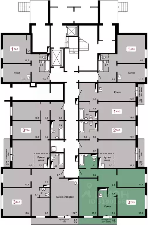 3-к кв. Красноярский край, Красноярск ул. Кутузова, 2с4 (78.3 м) - Фото 0