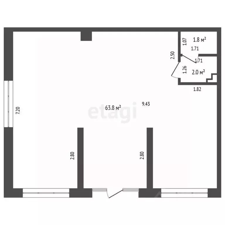 Помещение свободного назначения в Тюменская область, Тюмень ул. ... - Фото 2