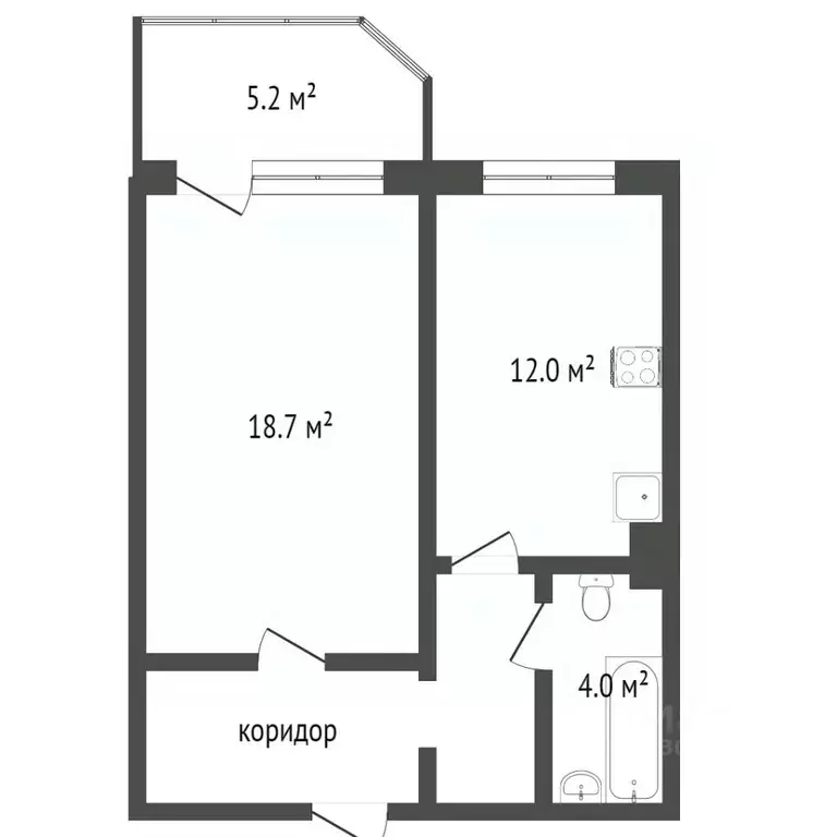 1-к кв. Ханты-Мансийский АО, Сургут ул. Щепеткина, 14 (43.6 м) - Фото 1