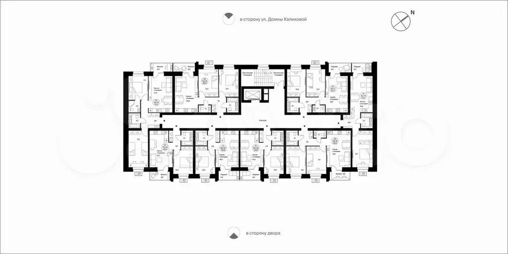 2-к. квартира, 52,4 м, 3/9 эт. - Фото 1
