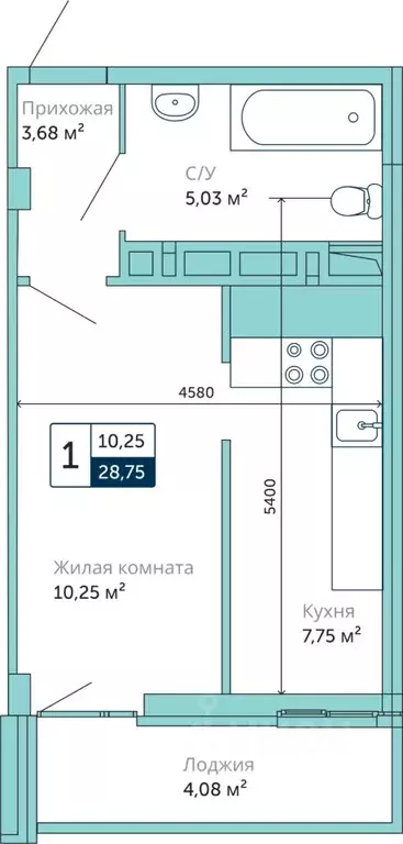 1-к кв. Ростовская область, Батайск ул. Бекентьева, 10 (28.75 м) - Фото 0