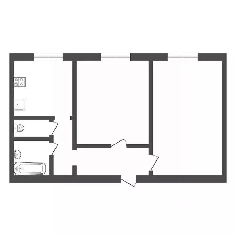 2-к кв. Тульская область, Киреевский район, Бородинское с/пос, пос. ... - Фото 2