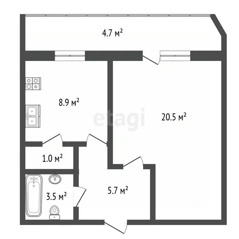 1-к кв. Башкортостан, Стерлитамак ул. Худайбердина, 202 (39.3 м) - Фото 1