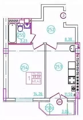 1-к кв. Ростовская область, Шахты пер. Бродского, 10 (40.42 м) - Фото 0