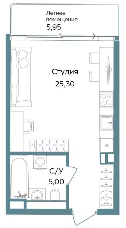 Квартира-студия: Республика Крым, Саки, курортный кластер Темпо (36.25 ... - Фото 0