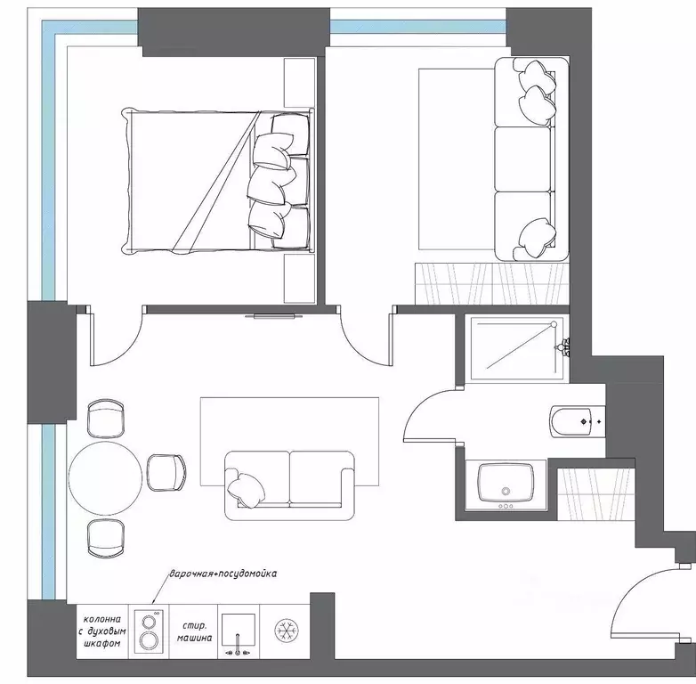 2-к кв. Краснодарский край, Сочи ул. Ленина, 290/7к3 (62.0 м) - Фото 0