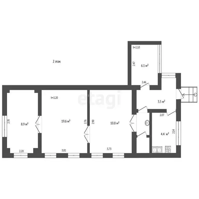 4-комнатная квартира: Евпатория, улица Гоголя, 36 (70.1 м) - Фото 1