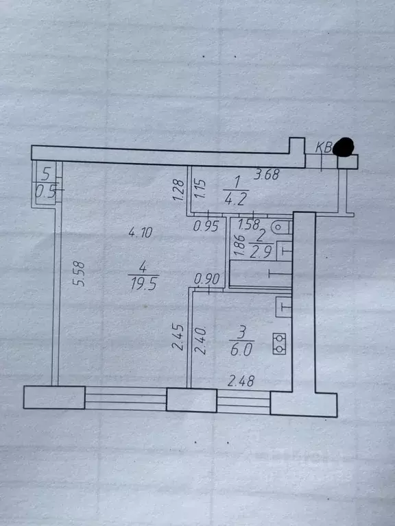 1-к кв. Карелия, Петрозаводск ул. Анохина, 45 (33.0 м) - Фото 2