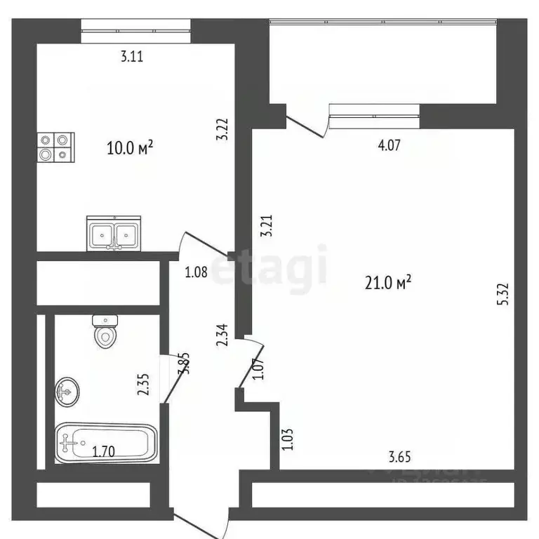 1-к кв. Москва ул. Лавочкина, 10А (40.1 м) - Фото 1