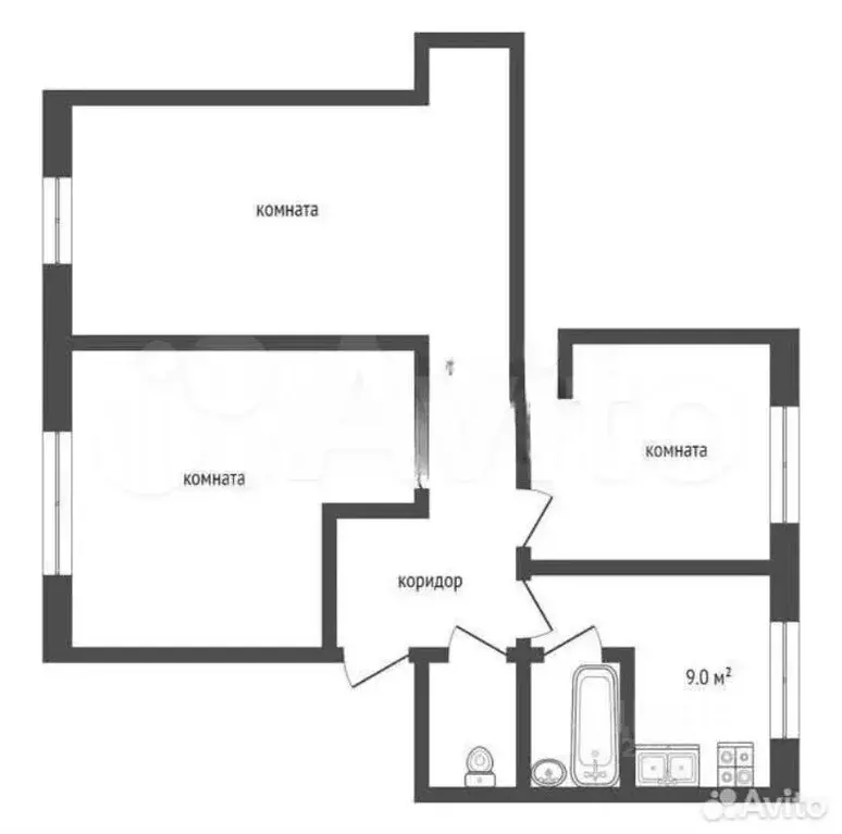 3-к кв. Московская область, Воскресенск Советская ул., 15/11 (63.0 м) - Фото 2