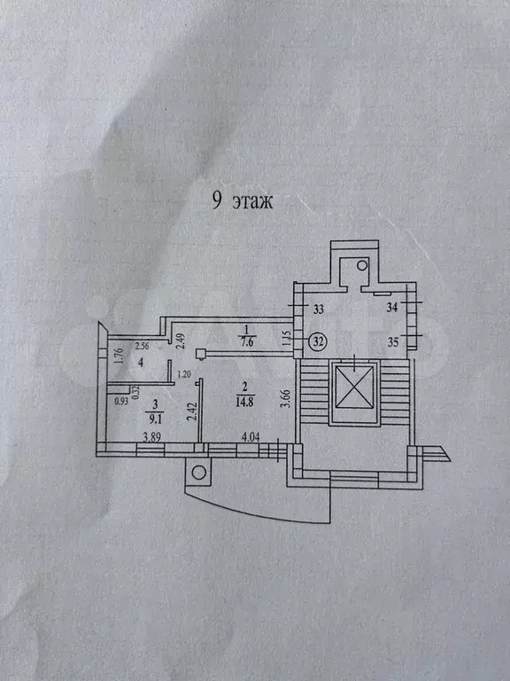 1-к. квартира, 45,2 м, 9/9 эт. - Фото 0