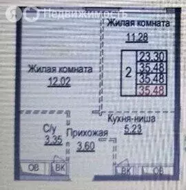 1-комнатная квартира: Красногорск, жилой комплекс Ильинойс, к1 (36 м) - Фото 0