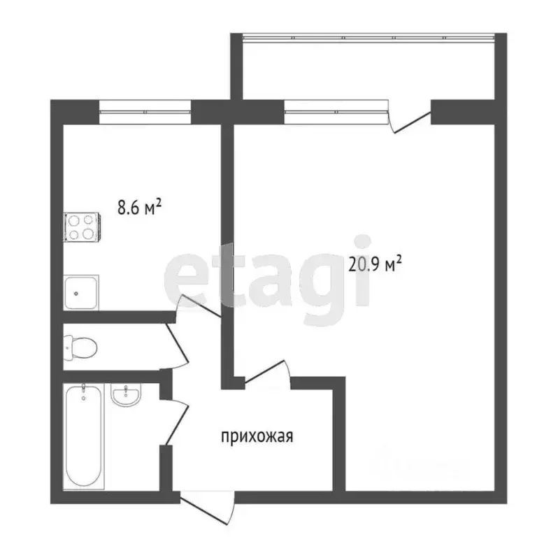 1-к кв. Москва 2-й Пятигорский проезд, 2 (39.0 м) - Фото 1