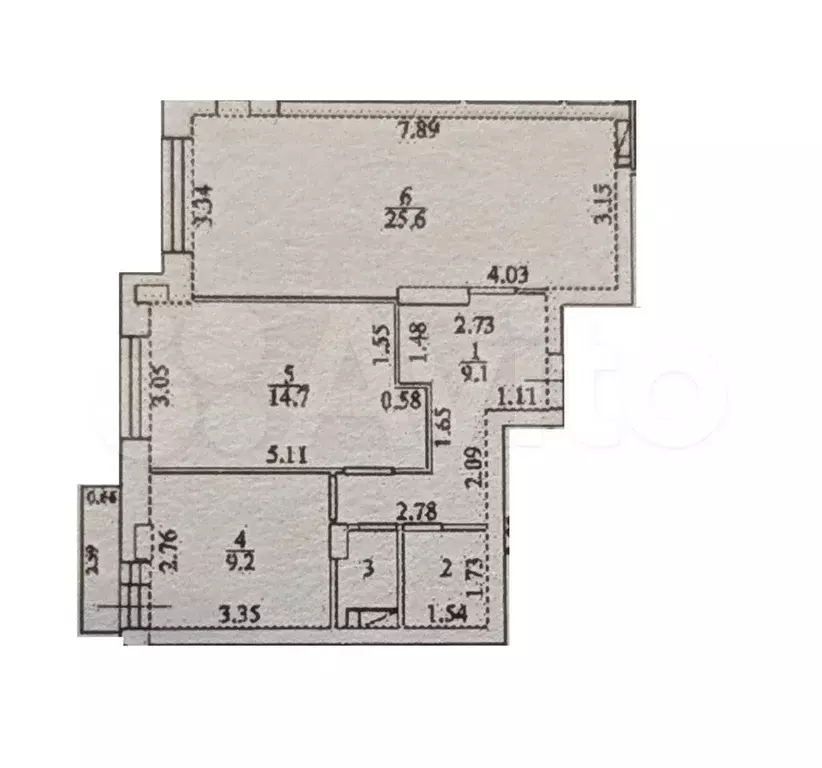 3-к. квартира, 62,8 м, 6/10 эт. - Фото 0