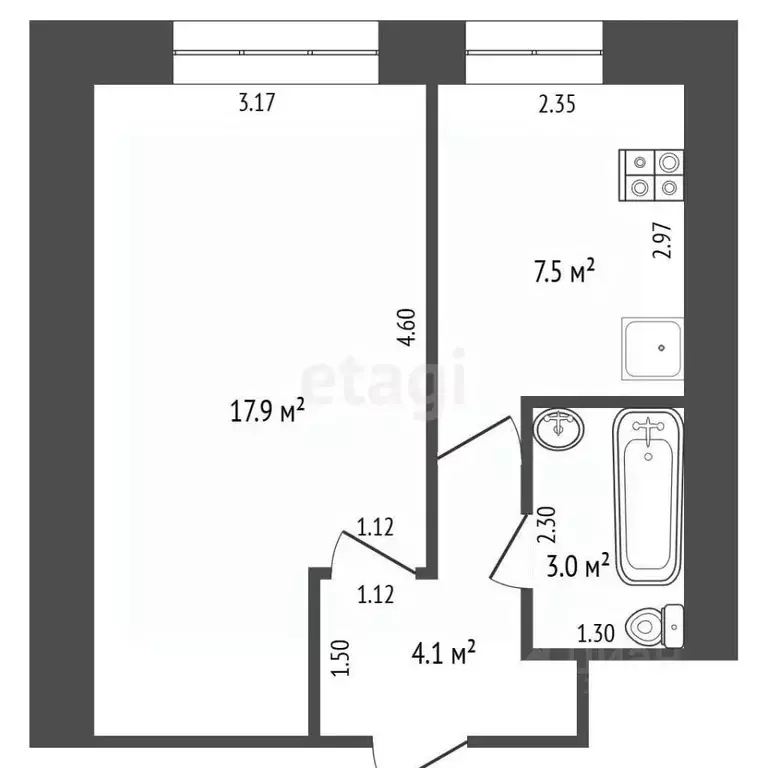 2-к кв. Самарская область, Самара Ново-Садовая ул., 25 (44.0 м) - Фото 2