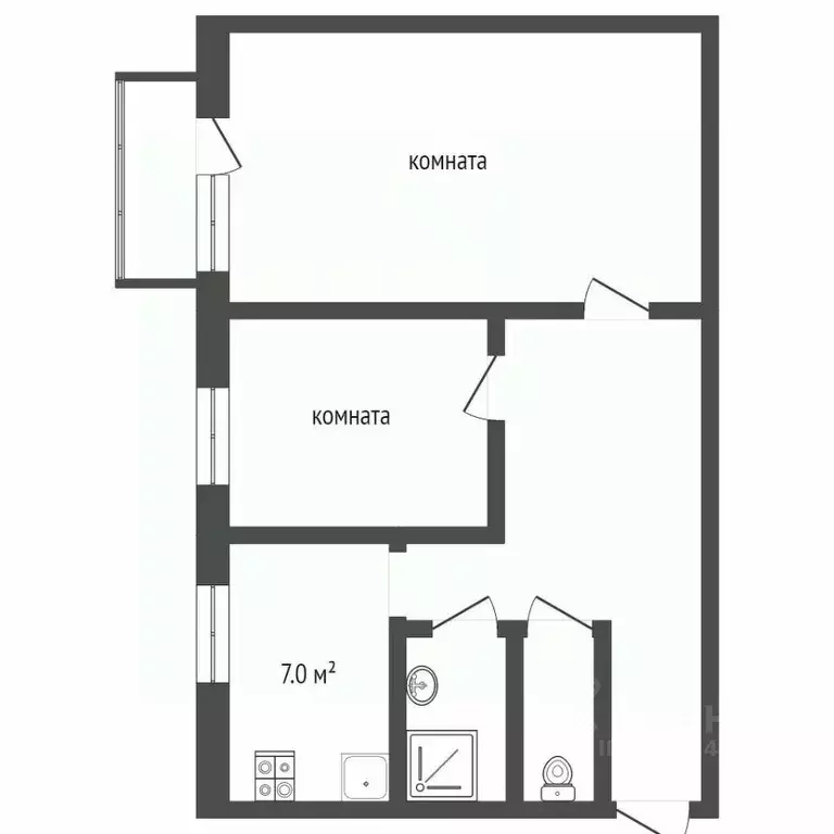 2-к кв. Вологодская область, пос. Новый Источник 1 (41.0 м) - Фото 1