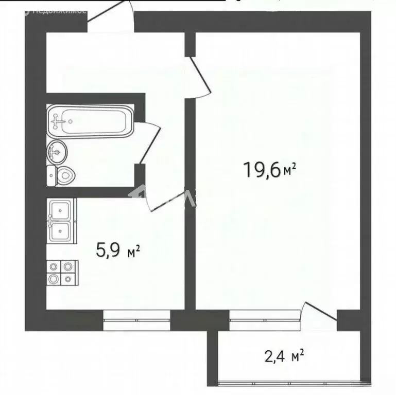 1-комнатная квартира: Москва, Бакинская улица, 15 (32.7 м) - Фото 1