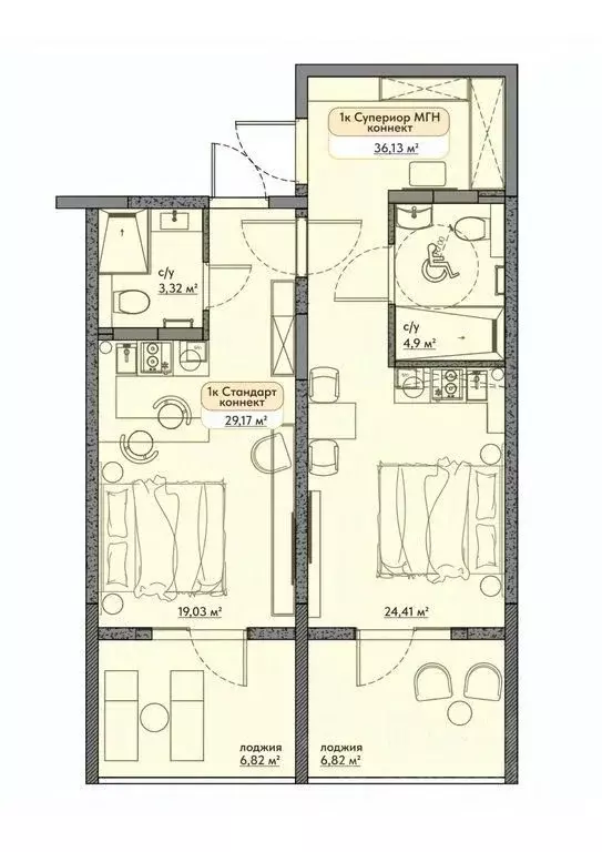 Студия Крым, Евпатория ул. Симферопольская, 1Ж (36.24 м) - Фото 0
