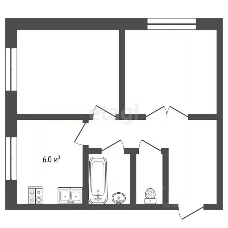 2-к кв. Ставропольский край, Кисловодск ул. Островского (37.6 м) - Фото 2